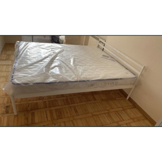 Comfort metal bed 200x180 cm White