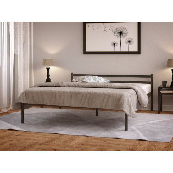 Metal bed Comfort 140x190 cm Black