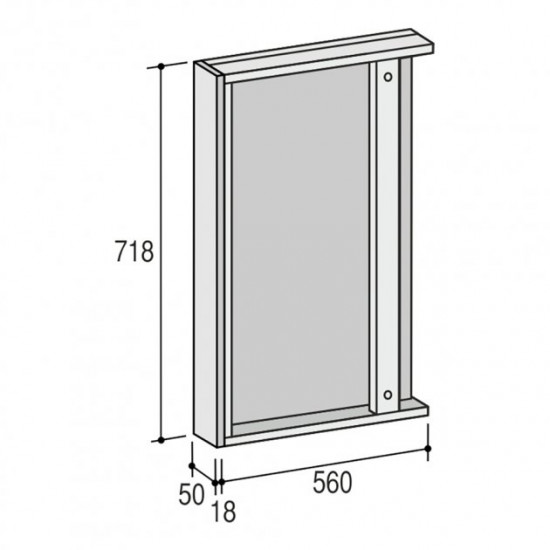 Lower kitchen module Roko Rune 5x56x82 cm Stormy Sky mat (MN 5x82)