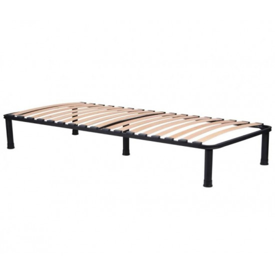 Bed frame 1-2 190x80x18 XL, with 5 legs black