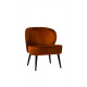 Armchair Fabio 720*620*700 metal painted black / fabric corduroy color Copper Wind Furniture