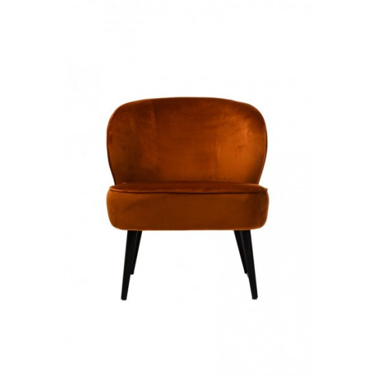 Armchair Fabio 720*620*700 metal painted black / fabric corduroy color Copper Wind Furniture