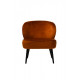 Armchair Fabio 720*620*700 metal painted black / fabric corduroy color Copper Wind Furniture