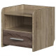 Bedside table for the bedroom T 1 400x400x400 mm chipboard Sonoma oak/truffle Everest color