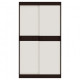 Sliding wardrobe (two doors) Sonata 1200x2170x600 made of laminated chipboard color Wenge Dark/White Everest