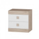 Bedside table in the bedroom Sonata 500x380x500 mm chipboard Sonoma oak + white Everest