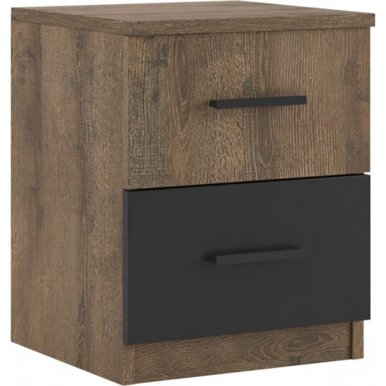 Bedside table Svit Mebliv Lotus Set of 2 pcs 400x510x405 made of chipboard Frigate Oak/Anthracite