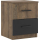 Bedside table Svit Mebliv Lotus Set of 2 pcs 400x510x405 made of chipboard Frigate Oak/Anthracite