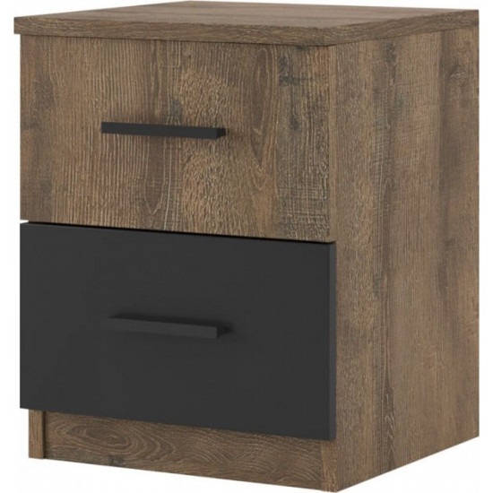 Bedside table Svit Mebliv Lotus Set of 2 pcs 400x510x405 made of chipboard Frigate Oak/Anthracite