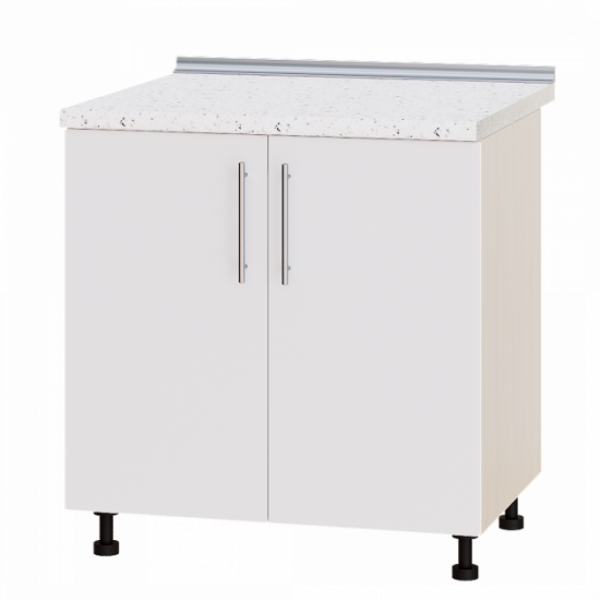 Kitchen Modern module Bottom Sink H84-800 White Gloss - Milky Oak 80x47x82cm + countertop