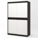 Sliding wardrobe Everest Sonata 1400 two-door 140x60x217 wenge dark+white (EVR-2394)