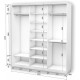 Three-door wardrobe Roko 209.2x60x242 cm chipboard White (20200027330)