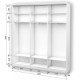 Three-door wardrobe Roko 209.2x45x242 cm Mirror White (20200027199)