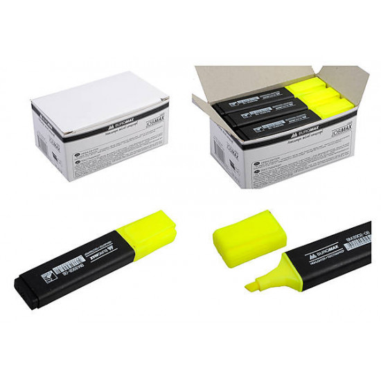 Text marker yellow JOBMAX (12 pcs per pack) Buromax (BM.8902-08)