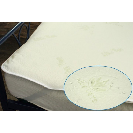 Mattress cover Fleece. Aloe Vera with elastic bands-60x120