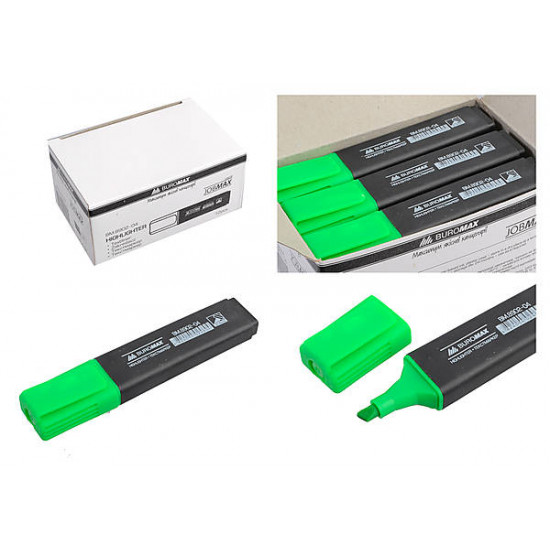 Text marker, JOBMAX, green (12 pcs per pack) Buromax (BM.8902-04)