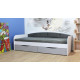 Bed Family furniture workshop Drimka 190 white with gray