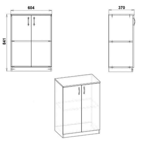 Office chest of drawers Kompanit KSh-17 alder