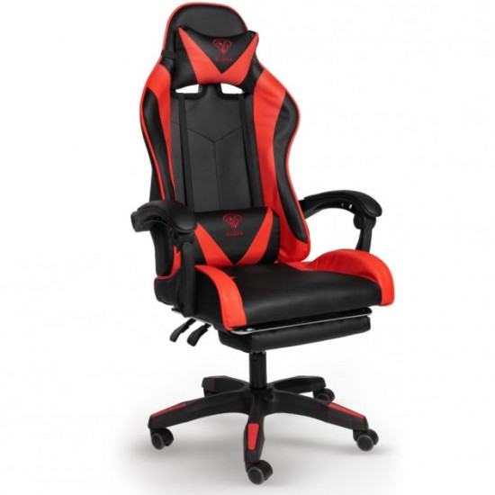 Gaming chair with footrest Germany. Black and red. BS11