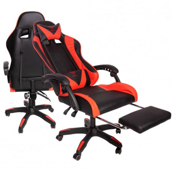 Gaming chair with footrest Germany. Black and red. BS11