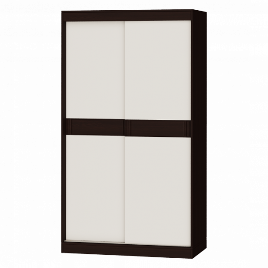 Two-door wardrobe Sonata 1200 Omni Home 120x60x217 cm Combi Wenge dark - White