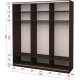 Three-door wardrobe Roko 239.2x242x60 cm chipboard + Mirror Wenge Oak (20200024335)