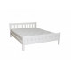 Double wooden white bed L-250 120x190 Skif