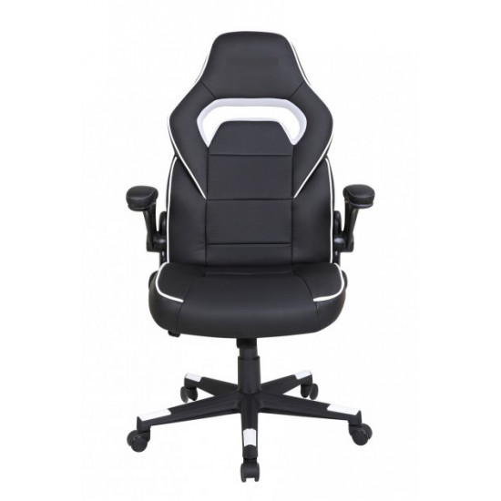 Computer gaming chair Strike Black and white