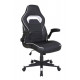 Computer gaming chair Strike Black and white