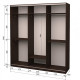 Three-door wardrobe ROKO 179.2x242x60 cm Mirror Oak Wenge (20200024301)