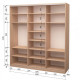 Three-door wardrobe ROKO 209.2x242x60 cm chipboard + Mirror Milky Oak (20200024406)