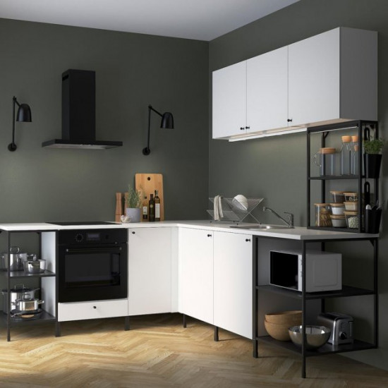 Cutout kitchen IKEA ENHET 248.5x63.5x226 cm anthracite/white (593.381.27)