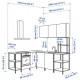 Cutout kitchen IKEA ENHET 248.5x63.5x226 cm anthracite/white (593.381.27)