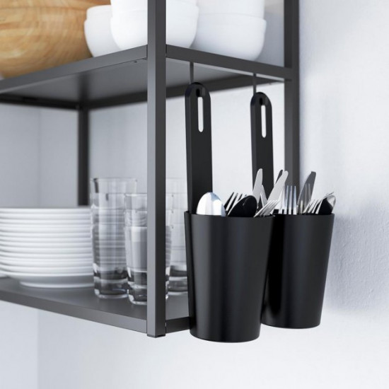 Cutout kitchen IKEA ENHET 248.5x63.5x226 cm anthracite/white (593.381.27)