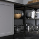 Cutout kitchen IKEA ENHET 181.5x63.5x222 cm anthracite/white (493.381.61)