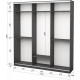 Three-door wardrobe Roko 179.2x45x242 cm Mirror Gray (20200027256)