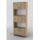 Bookcase made of chipboard PVC edge ShS-823 Manager Tisa furniture Sonoma Oak/Grey