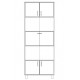 Bookcase made of chipboard PVC edge ShS-823 Manager Tisa furniture Sonoma Oak/Grey