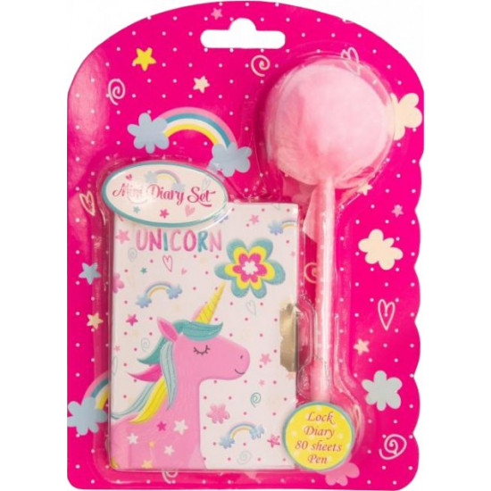 Children's notebook Malevaro on a tablet with a pompom pen Cute unicorn (BP128-1956) (6931164701417)