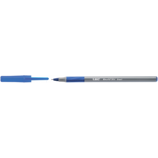 Ballpoint pen BiC Round Stic Exact oval body with rubber grip Blue (bc918543)