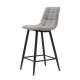 Half-bar chair for kitchen, cafe, bar, restaurant Glen black metal/gray fabric Concepto