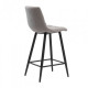 Half-bar chair for kitchen, cafe, bar, restaurant Glen black metal/gray fabric Concepto