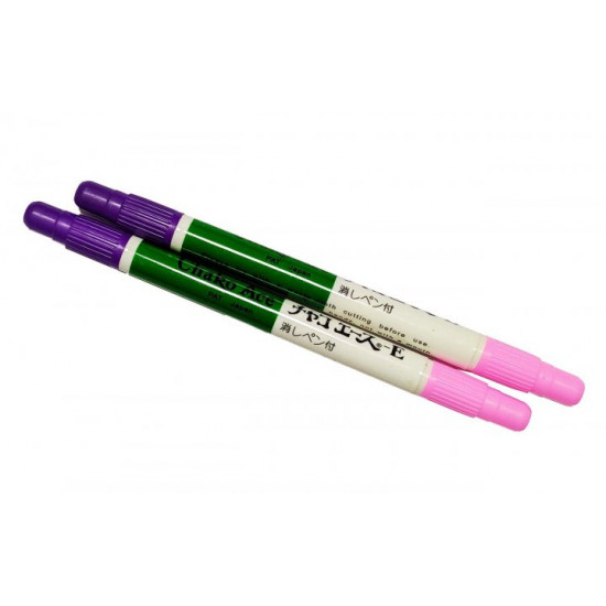 Double-sided water-washable fabric marker