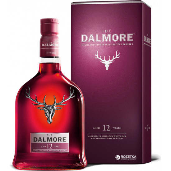 Віскі The Dalmore 12 YO Single Malt у подарунковій упаковці 0.7 л 40%