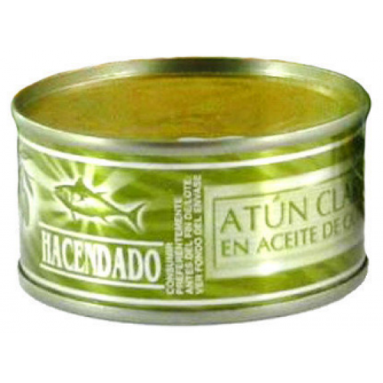 Tuna in olive oil Hacendado Atun Claro en Aceite de Oliva 80 g (pcs.) Spain  4 pieces