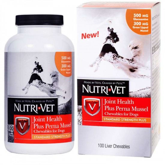 Nutri-Vet (Нутрі-Вет) Hip & Joint Health DS Plus Perna Mussel - Вітамінний комплекс для підтримки суглобів з глюкозаміном для собак