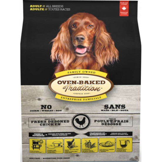 Oven-Baked Tradition Weight Management Chicken Senior Dog All Breeds - A dry forage with fresh meat of chicken for elderly dogs of various breeds