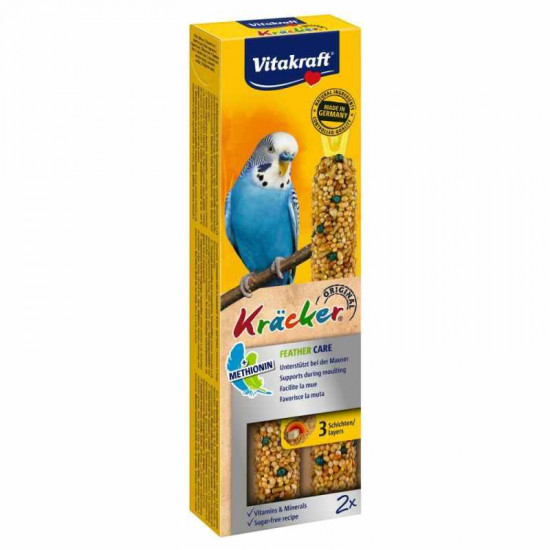 Vitakraft (Вітакрафт) Kracker Original Feather Care - Крекер для хвилястих папуг у період линяння