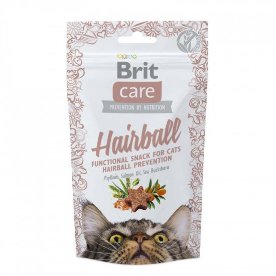 Brit Care (Care Is shaven) Cat Functional Snack Hairball is Functional delicacy for removal of wool from a stomach with a duck for adult cats