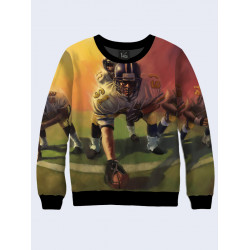 Mens 3D-print sweatshirt - American football. Long sleeve. Made in Ukraine.